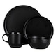 image 1 of Barbary & Oak Luna 16 Piece Dinnerware Set Black