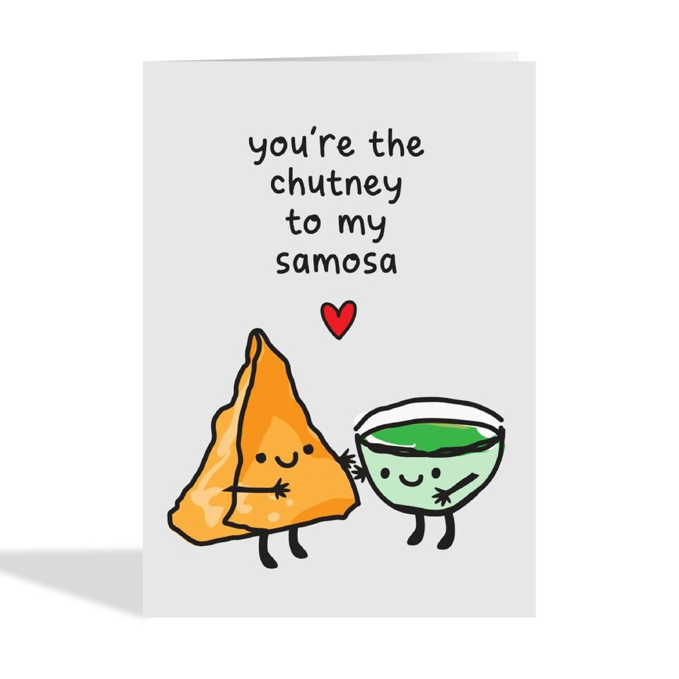 image 1 of Cute Chutney To My Samosa Valentine's Day Card