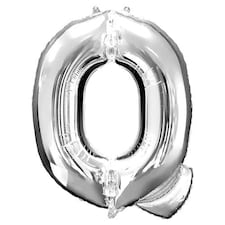 Silver Letter Q Helium Foil Giant Balloon 81cm / 32 in