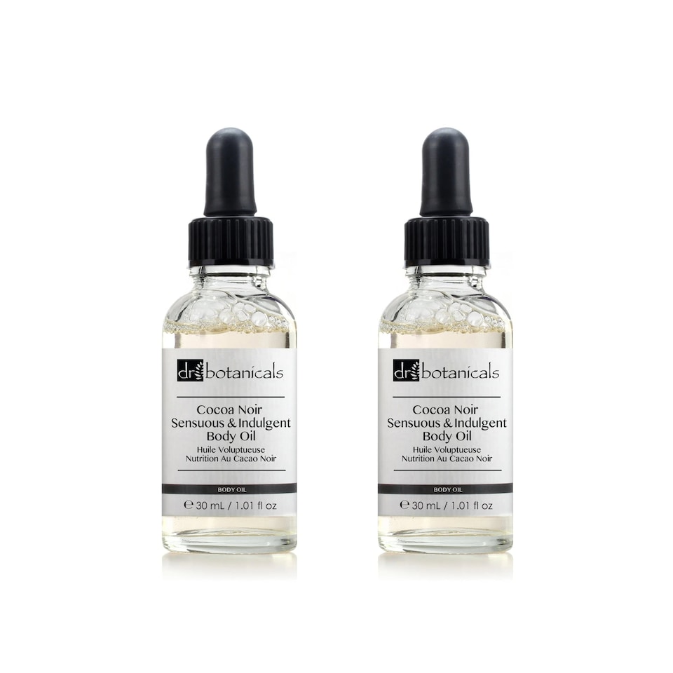 image 1 of Dr Botanicals Cocoa Noir Sensuous & Indulgent Body Oil 30ml x 2 Duo Set