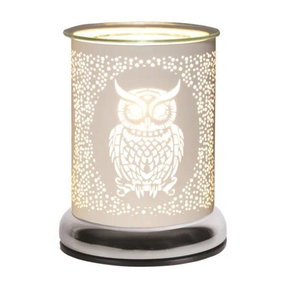 image 1 of Aroma Electric Touch Wax Melter 17cm White - Owl White