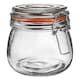 image 4 of Argon Tableware Glass Storage Jars with Labels - 500ml - Orange Seal - Pack of 6