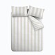image 5 of Catherine Lansfield Cove Stripe Reversible King Duvet Cover Set Natural