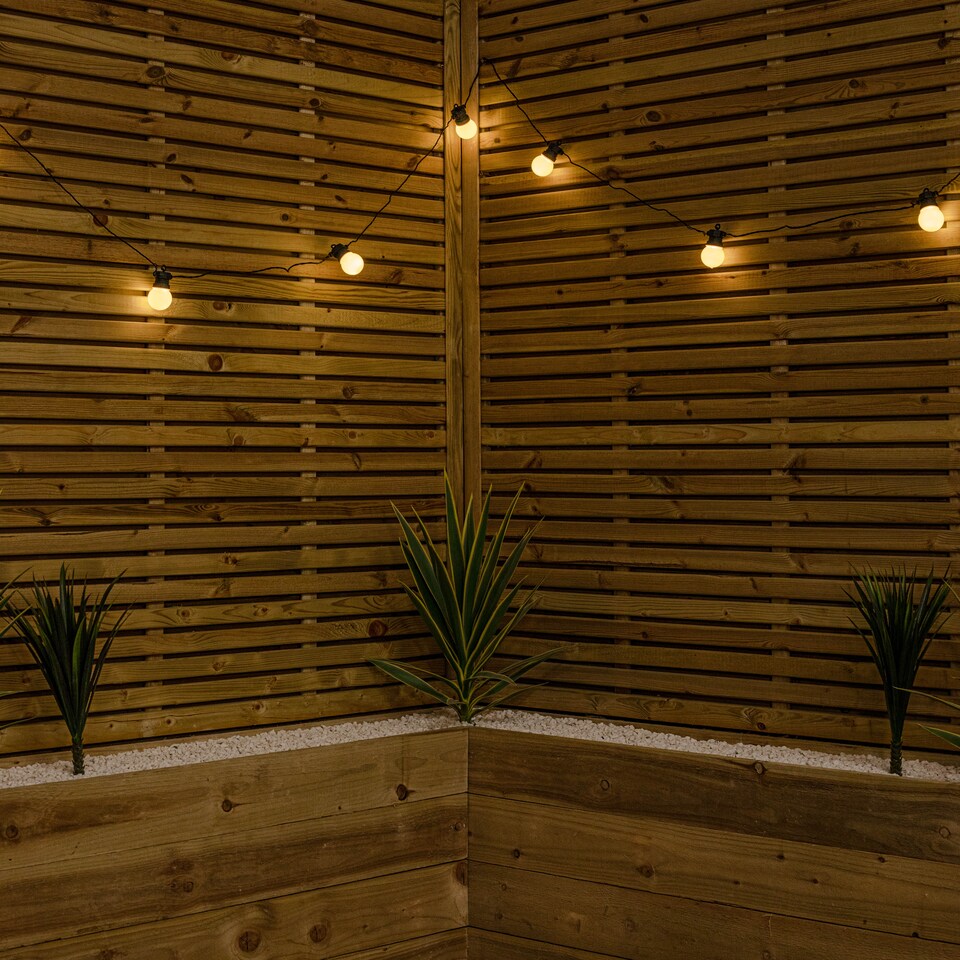 image 1 of Set of 20 Indoor Outdoor Connectable Party Festoon Lights with Warm White LEDs