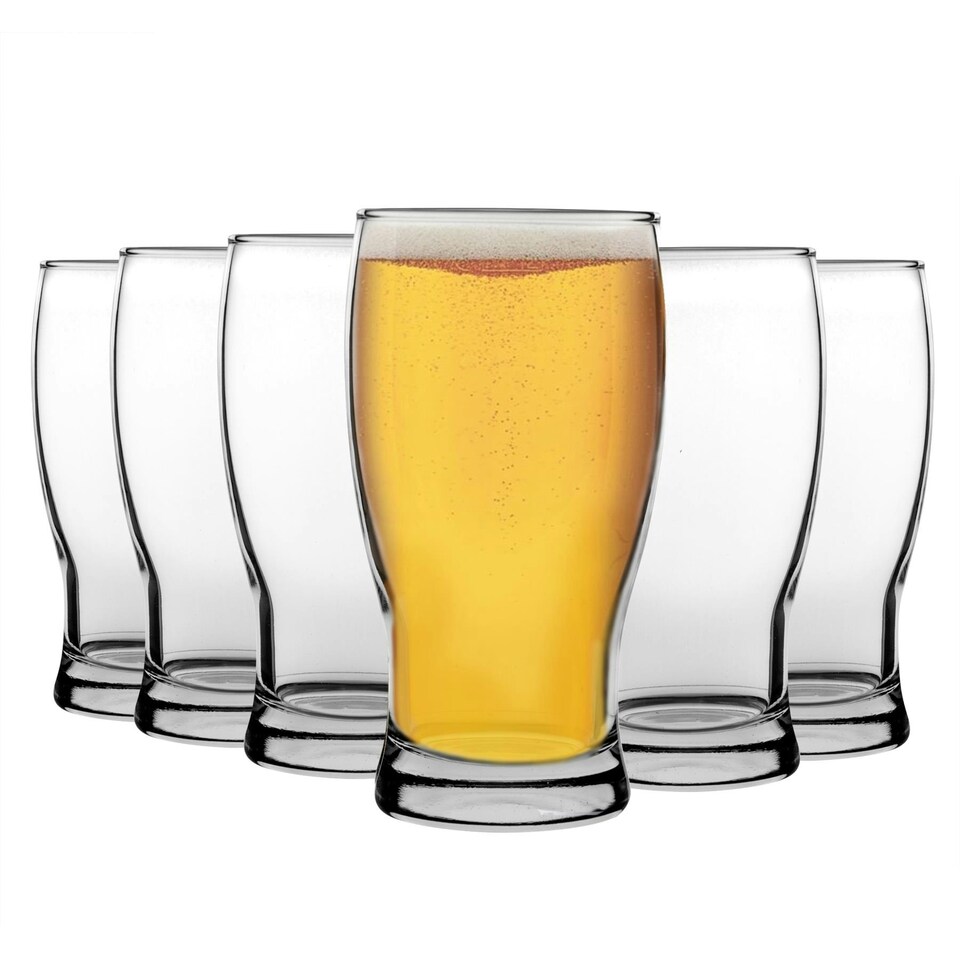 image 1 of LAV Belek Classic Pint Beer Glasses - 580ml - Clear - Pack of 6 Clear