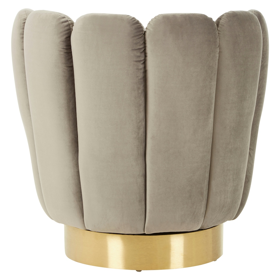 image 1 of Beauly Grey Velvet Accent Chair Grey