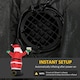image 7 of Outsunny 8' Inflatable Christmas Santa Claus Holds Light Sign of Blessings LED