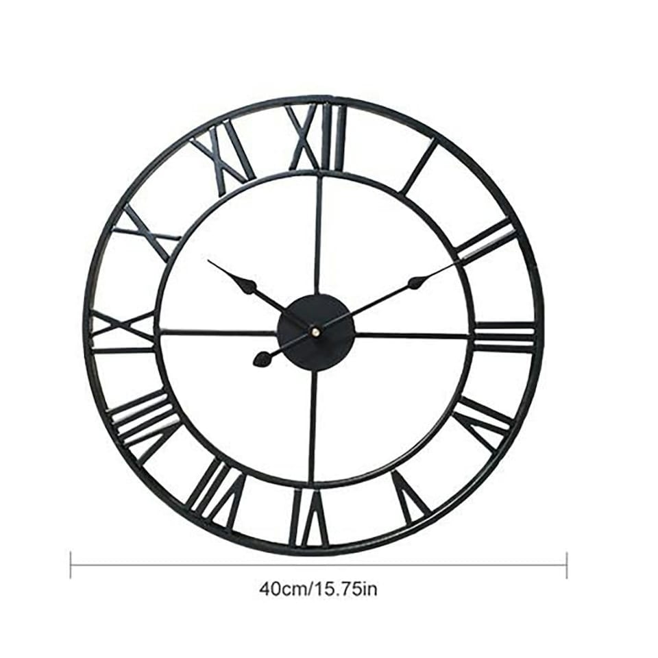 image 1 of Living and Home Vintage Wall Clock with Roman Numerals for Home Decor