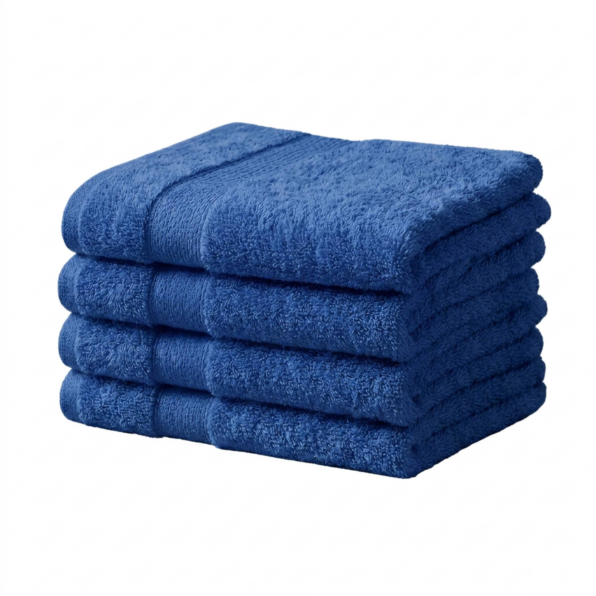 Vision V475 - 4 Pack 100% Cotton Face Cloths in Royal