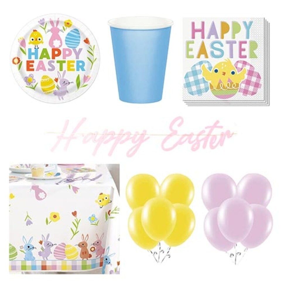 Happy Easter 16 Person Deluxe Party Pack