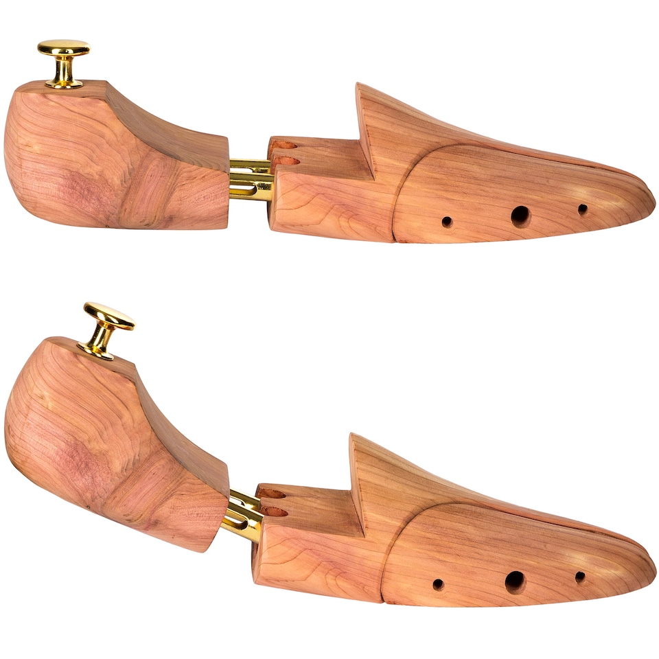 image 1 of Shoe Stretchers - 2 Pairs, cedar wood and brass, absorbs moisture, for women and men | Brown | brown | 39-41 | 2