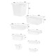image 3 of Wham Studio 13 Piece Multi-Size Set Plastic Storage Baskets Ice White White