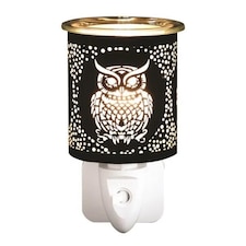 Aroma Electric Plug In Wax Melter 13cm Black - Owl | Black | 1