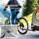 image 10 of PawHut 2-In-1 Dog Bike Trailer Stroller w/ Universal Wheel Reflector Flag Red