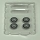 image 3 of BNDS Custom Wheel Parts Wheel and Tyre Set Silver 1:64 MOT Hobby BC26406SR