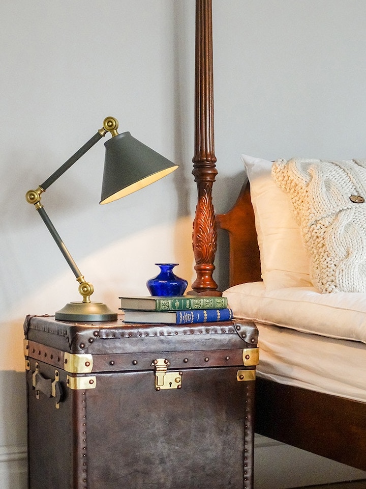 image 1 of Provence Element 1 Light Table Lamp Grey, Aged Brass, E27