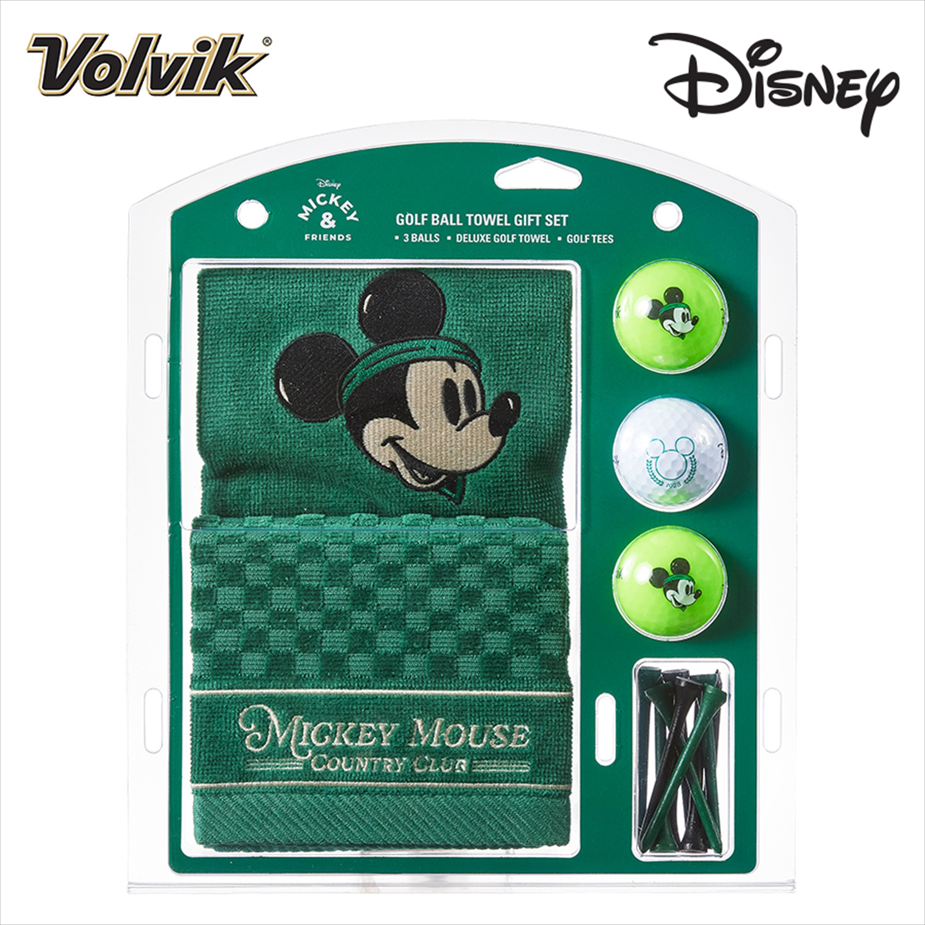 Volvik Disney CC Mickey Ball Towel - Green