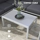 image 5 of Outsunny 5 PCs Garden Sofa Set w/ Cushions, Aluminium Furniture Sets, Grey