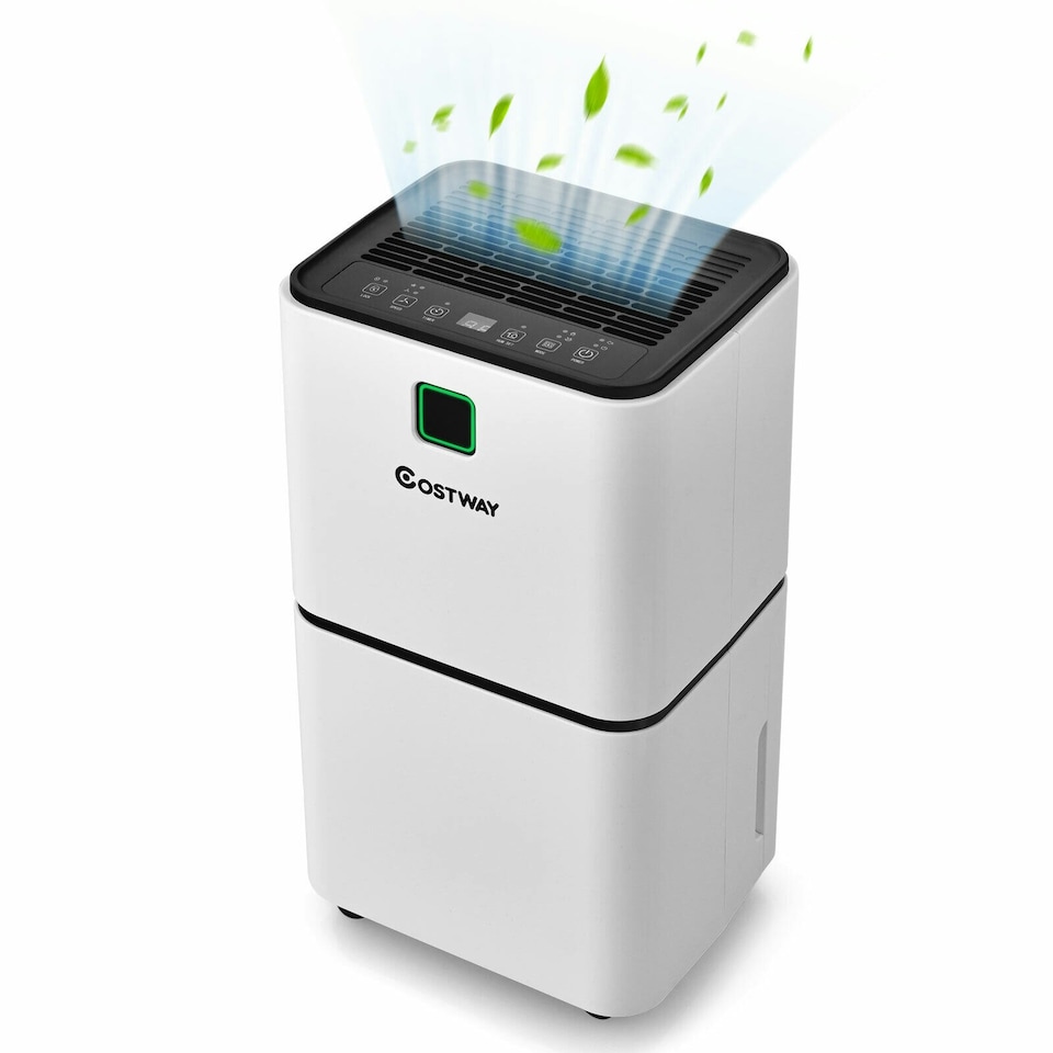 image 1 of COSTWAY 12L/D Portable Room Dehumidifier W/ Digital Control Panel