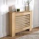 image 3 of OHS MDF Horizontal Slat Grilled Radiator Cover, Small - Natural Wood Brown | Natural Wood