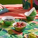 image 2 of OHS Summer Print Plastic Picnic Bowls Set of 4 Lightweight Outdoor