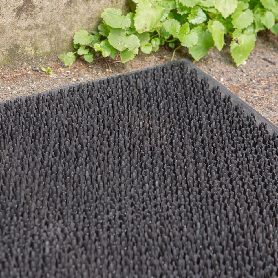 image 1 of Nicola Spring 2x Heavy Duty Door Mats - 60 x 40cm - Classic - Rubber Indoor Outdoor Floor Mat Dirt Trapper Rug Non Slip Doormat