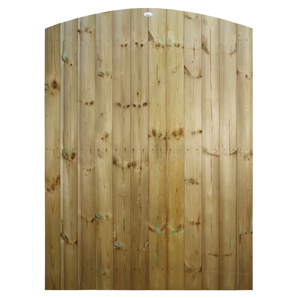 image 1 of Arch Top Wooden Garden Gate 6ft x 4.5ft Tongue & Groove Fully Framed Treated Door