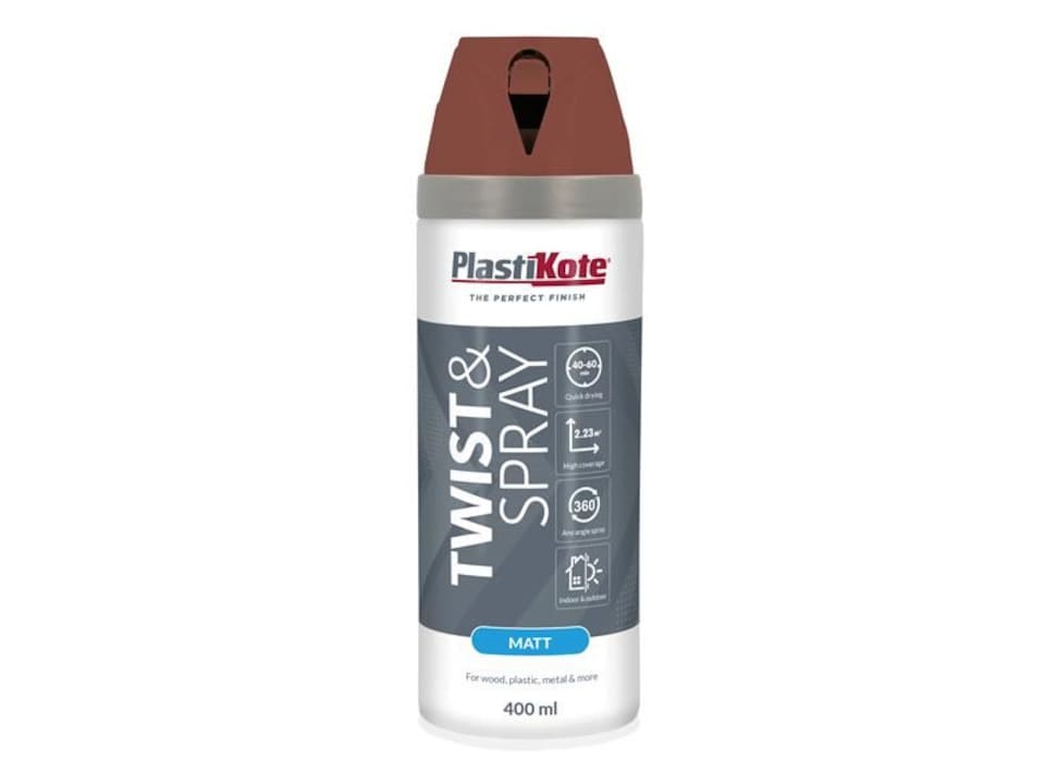 PlastiKote - Twist & Spray Matt 400ml Pantile Red