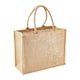 image 1 of Westford Mill Metallic Shimmer Jute Shopper/Tote Bag - Natural Gold - One Size Gold