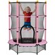 image 1 of HOMCOM 4.6FT Kids Trampoline with Safety Enclosure for Ages 3-10 Years | Pink | Pink