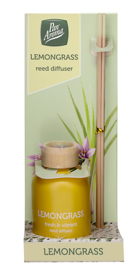 image 1 of Pack of 3 Pan Aroma Lemongrass Reed Diffusers 50ml