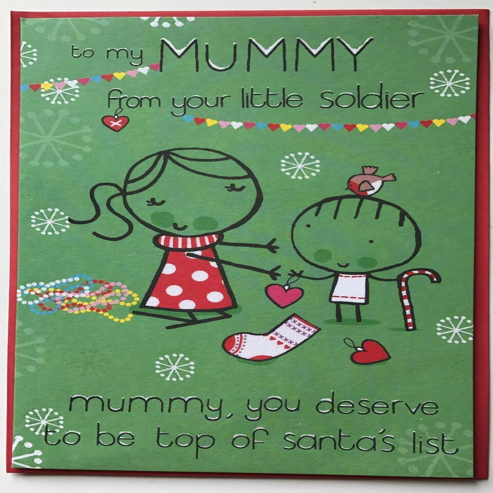 image 1 of To my Mummy from your Little Soldier Christmas Card