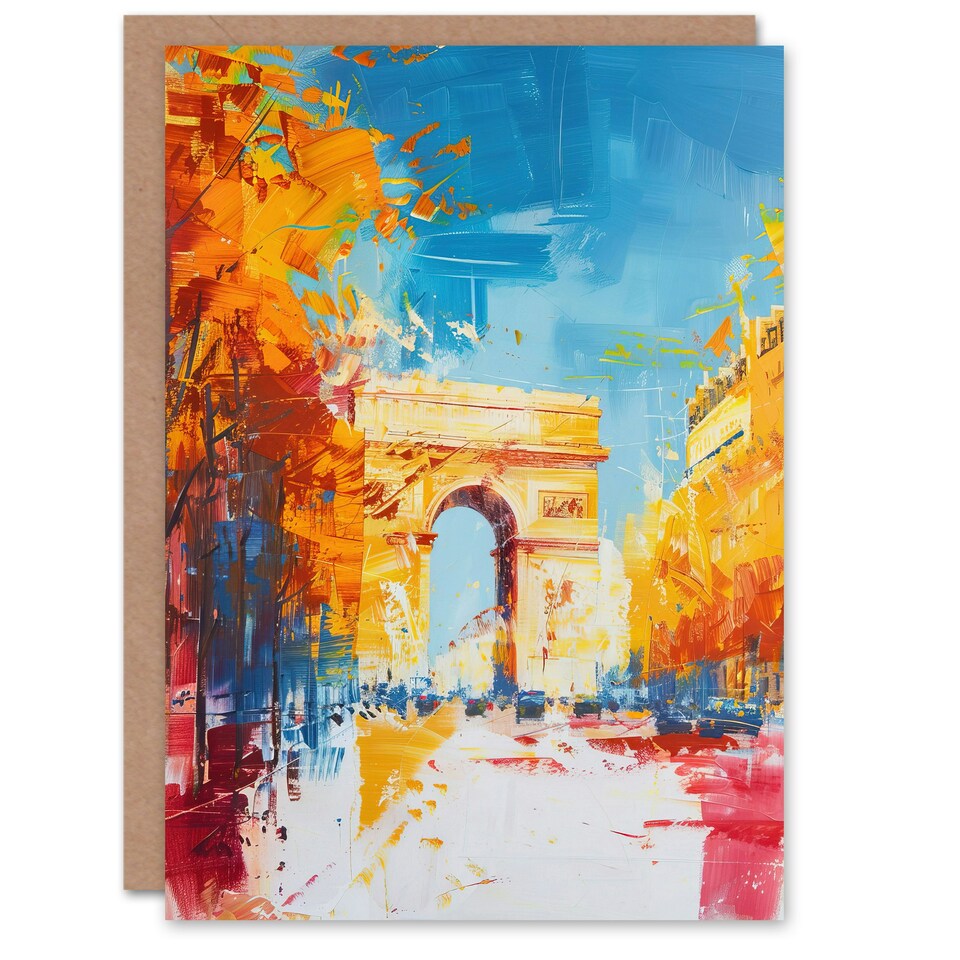image 1 of Arc De Triomphe Paris Champs Elysées Him Her Birthday Card