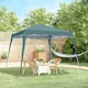 image 1 of Outsunny 3 M x 3 M Base 2.5 M x 2.5 M Top Pop Up Gazebo, 2 Person Setup Instant with Carry Bag, Height Adjustable Slant Leg Party Tent Instant Event Shelter for Garden, Patio | Green