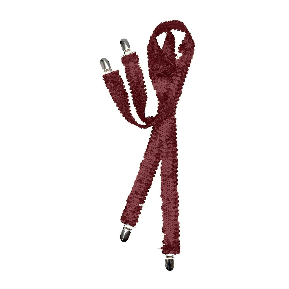 image 1 of Bristol Novelty Unisex Adults Sequin Braces - Red - One Size One Size