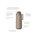 image 4 of Tramontina Thermal Flask with Cup Lid and Interior Glass Container (Beige, 1.0l)