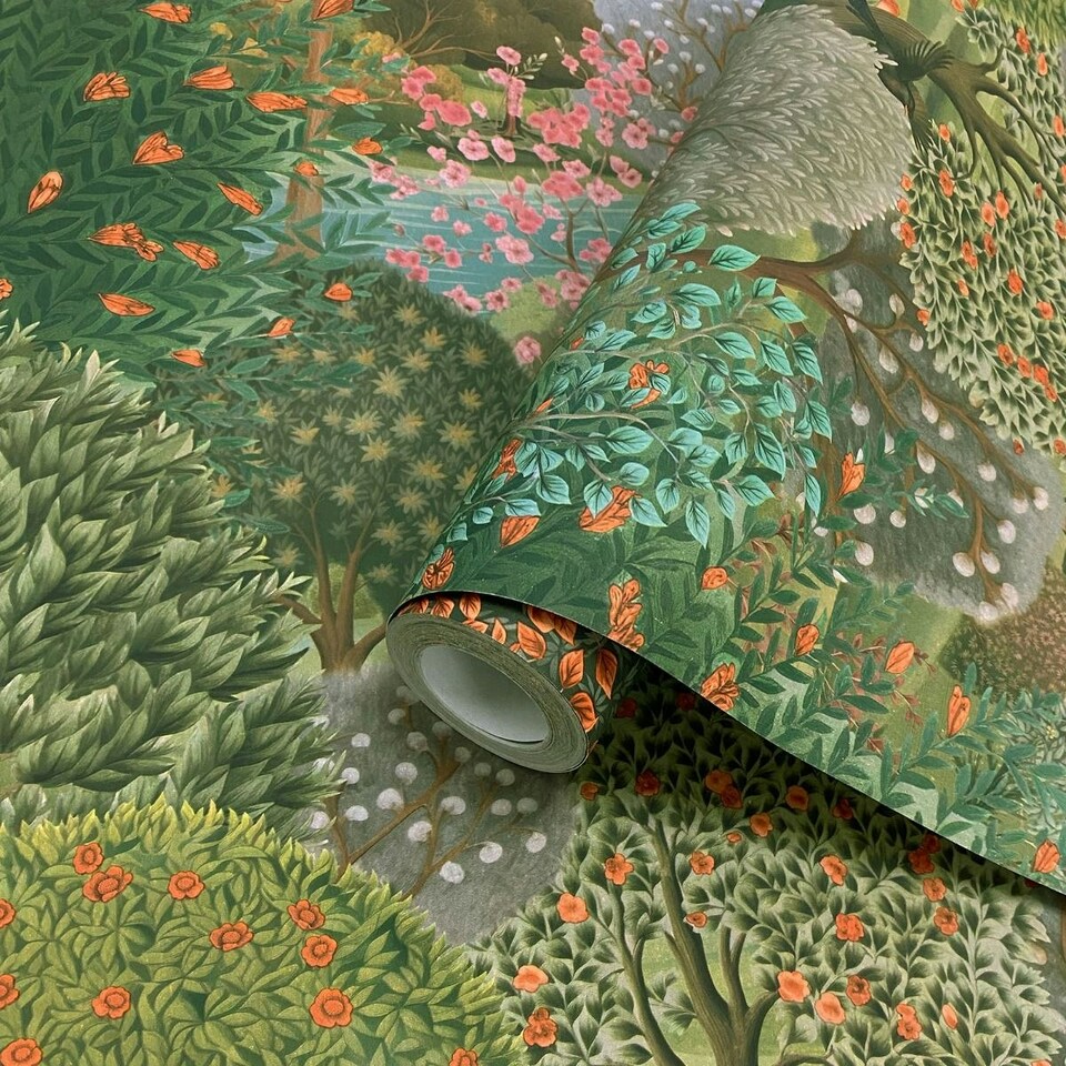 image 1 of Holden Décor Tree Tapestry Wallpaper - Green - 10.05m x 53cm Green