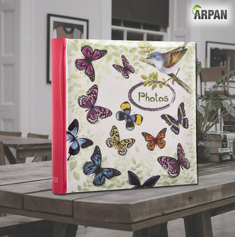 image 1 of ARPAN Photo Album for 200 Photos 6x4" (10x15cm) – Slip In Memo Album with Writing Space, Index Pages & CD/DVD Pocket – Picture Storage Album for Family, Wedding & Travel Memories