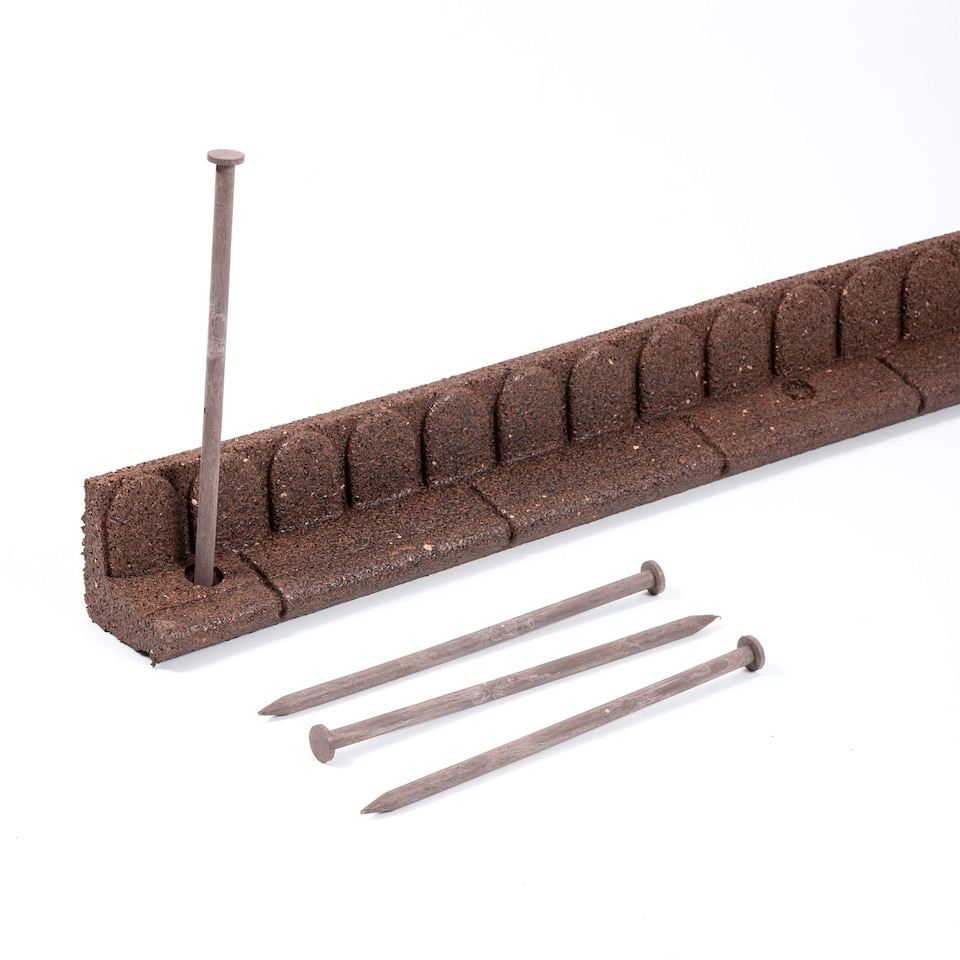image 1 of Mower Edge Garden Border Edging Lawnmower Friendly 1.2m - Brown - Pack of 1