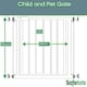 image 3 of Bettacare Child and Pet Gate Narrow, 68.5cm - 75cm, White, Extra Tall Gate 104cm in Height, Narrow Pressure Fit Stair Gate