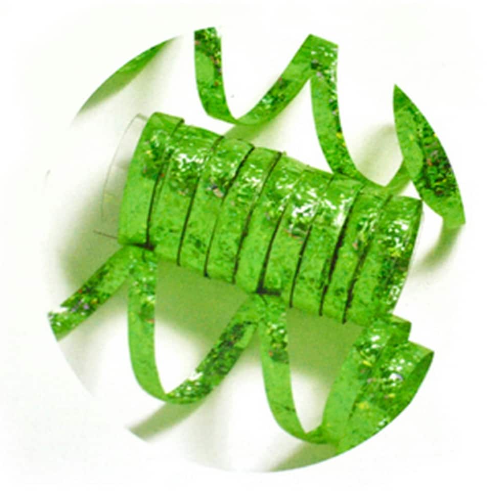 Creative Party Holographic Streamers - Lime Green - One Size