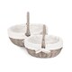 image 2 of Set of 2 Lined Antique Wash Wicker Bathroom Shopping Basket | White | White | Not provided