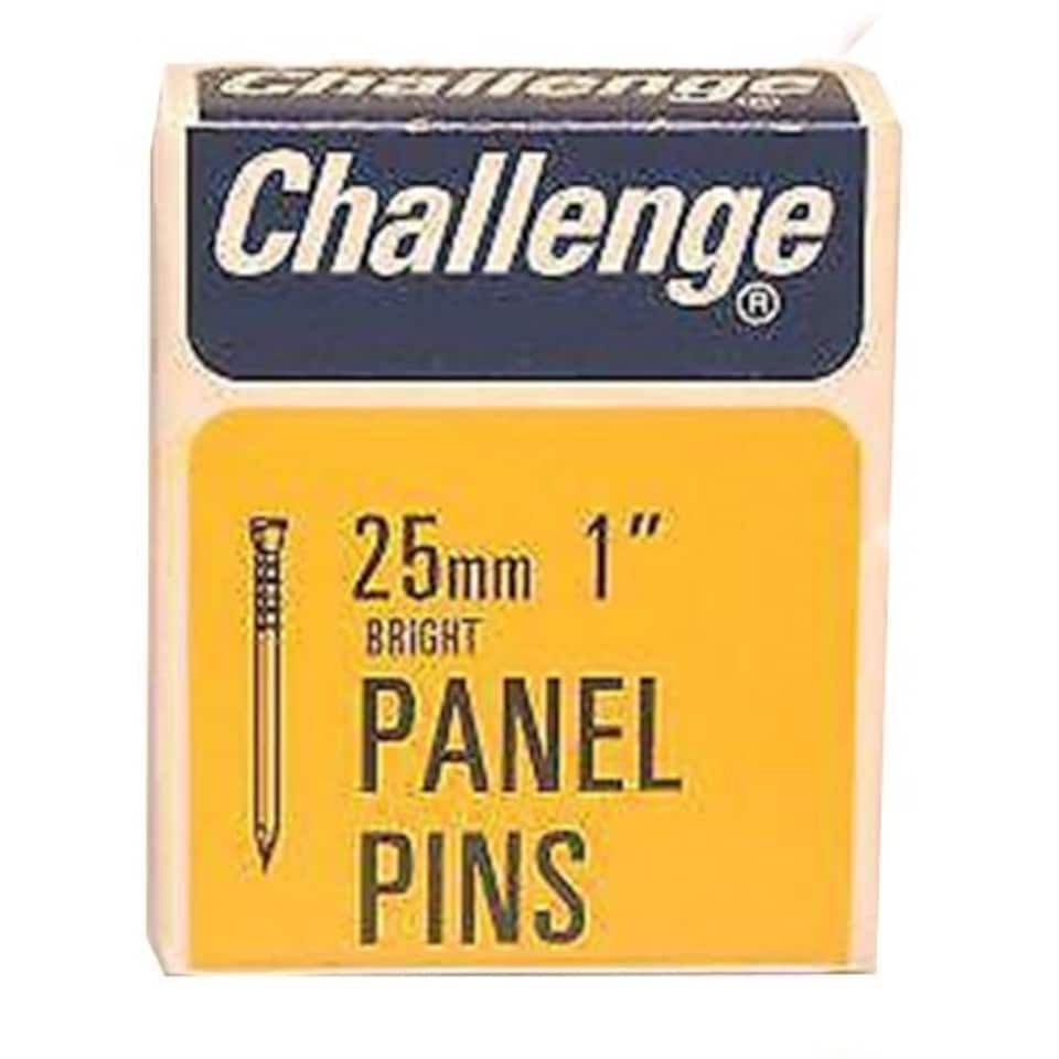 Challenge Bright Steel Panel Pin Nails - Silver - 25mm
