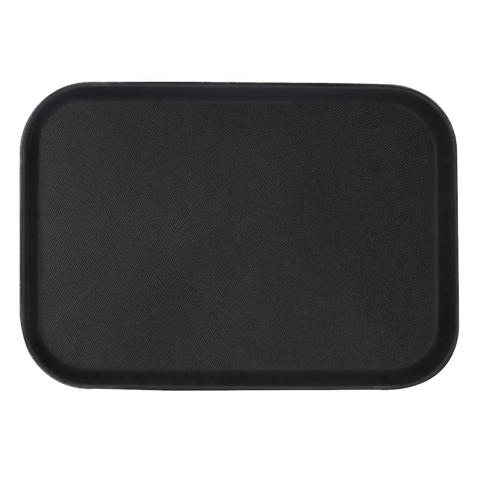 image 1 of Argon Tableware Rectangle Non-Slip Serving Tray - 66cm x 45.5cm - Black Black