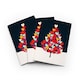 image 1 of Heart Decorated Tree Christmas Card Modern Festive Set of 3 Greeting Cards Blank