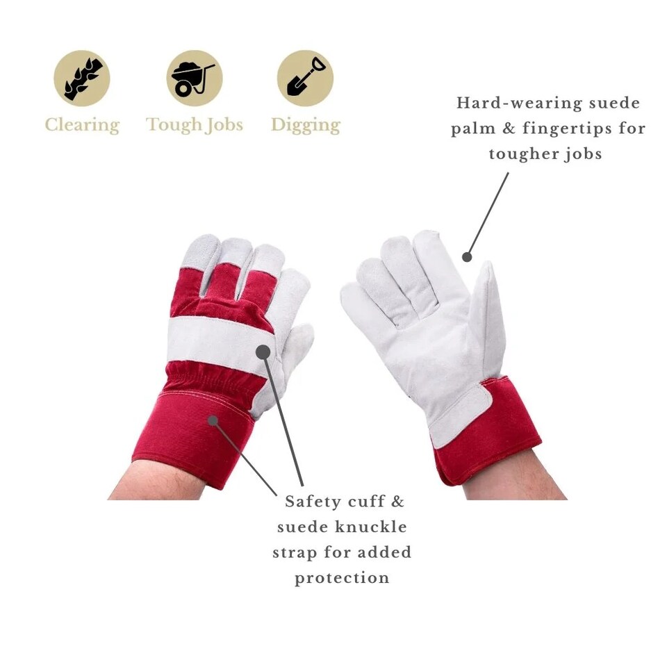 image 1 of Kent & Stowe Rigger Gloves Red - Heavy Duty Thorn Resistant for Tough Jobs