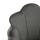 image 5 of Interiors by Premier Grey Velvet Dining Chair, Durable & Adjustable Velvet Office Chair, Backrest Grey Accent Chair with Chrome Legs