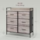 image 5 of HOMCOM Bedroom Chest of Drawers, Fabric Dresser with 6 Drawers, Storage Organiser Unit with Open Shelf and Metal Frame for Living Room, Entryway, Grey Wood Effect