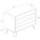 image 7 of Core Products Augusta Driftwood 4 Drawer Chest of Drawers H90.3cm x W76.5cm x D39.5cm Cream