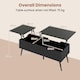image 3 of COSTWAY Lift Top Coffee Table w/Storage Compartments Black Black